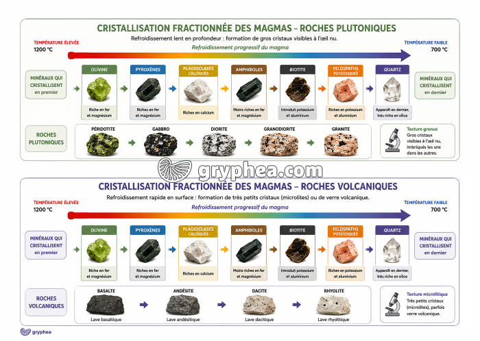 La cristallisation fractionnée - Séries de BOWEN - gryphea.org